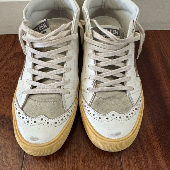 Golden Goose White and Tan Athletic Shoes - Picture 2 of 8